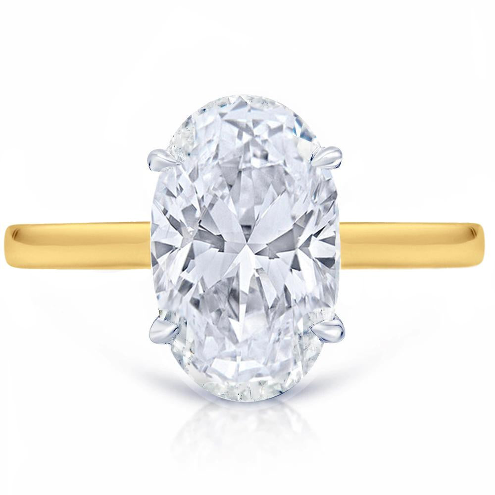 Bespoke Yellow Gold Oval Solitaire Ring