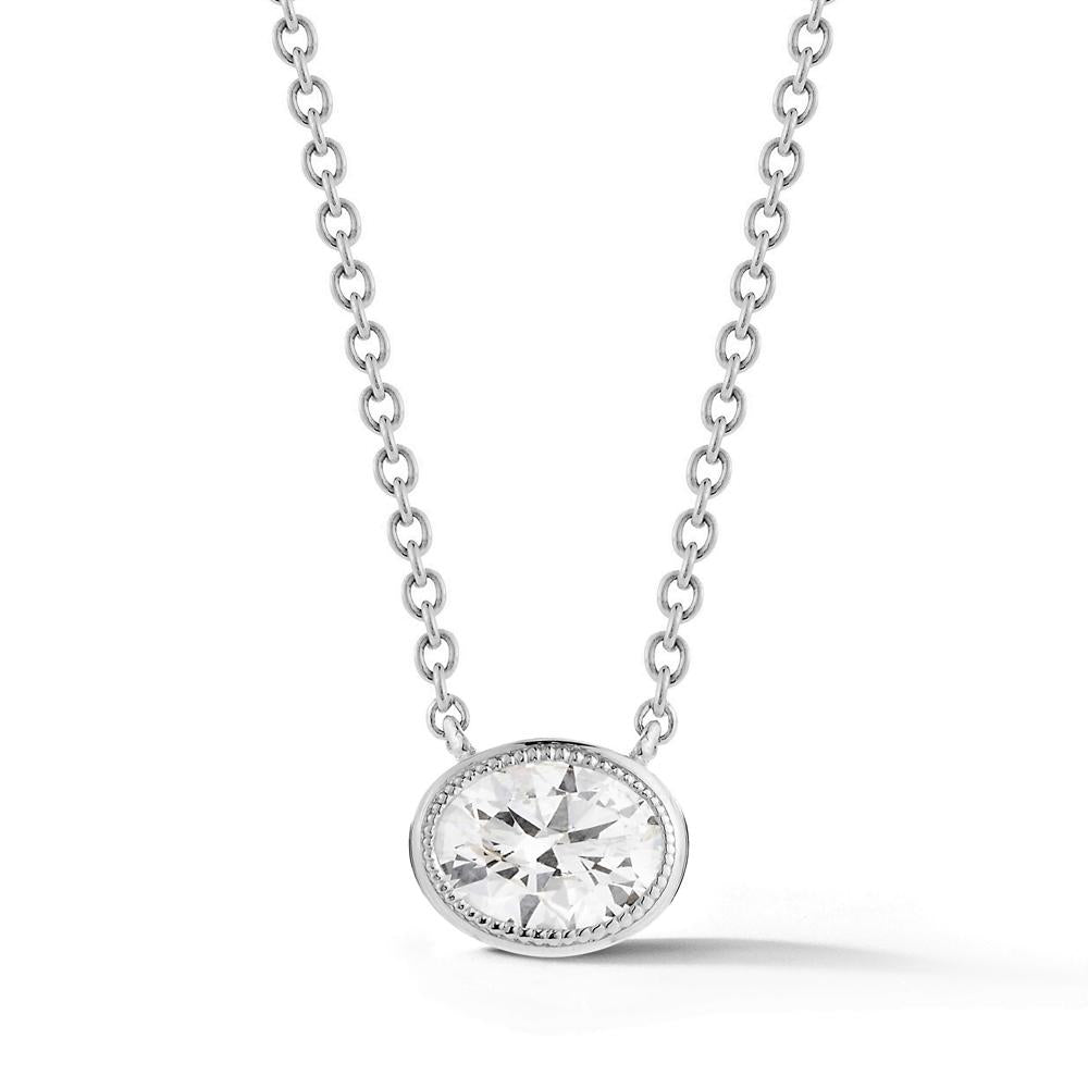 Civilised Oval Lab Grown Diamonds Pendant