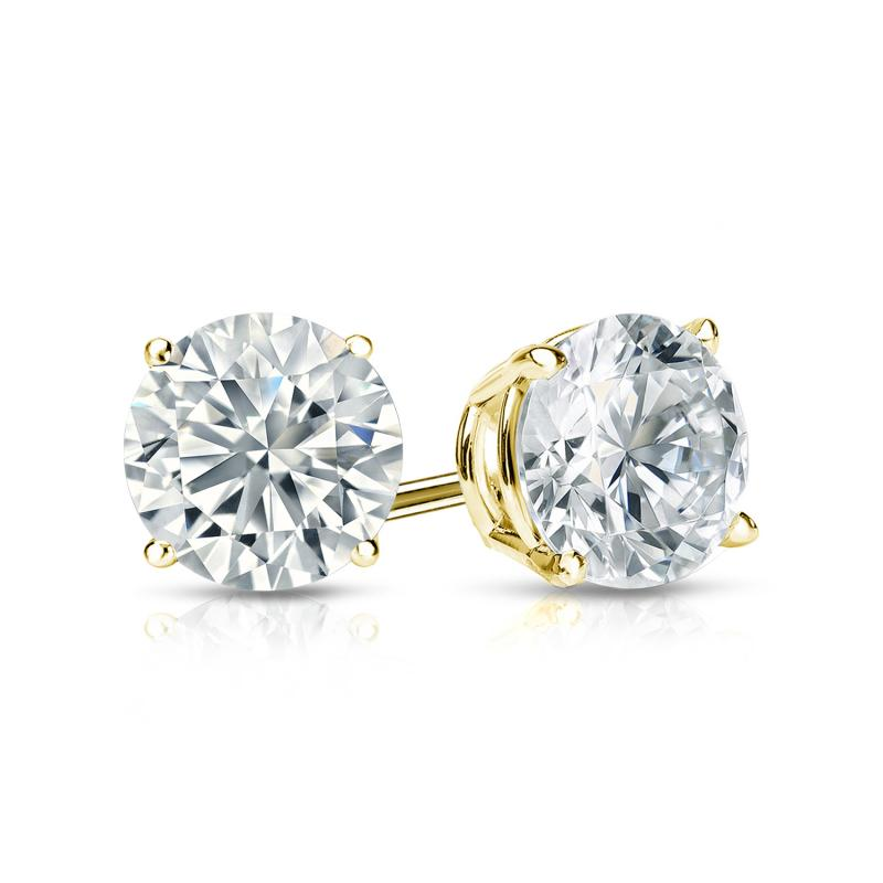 Man made diamond stud earrings on sale