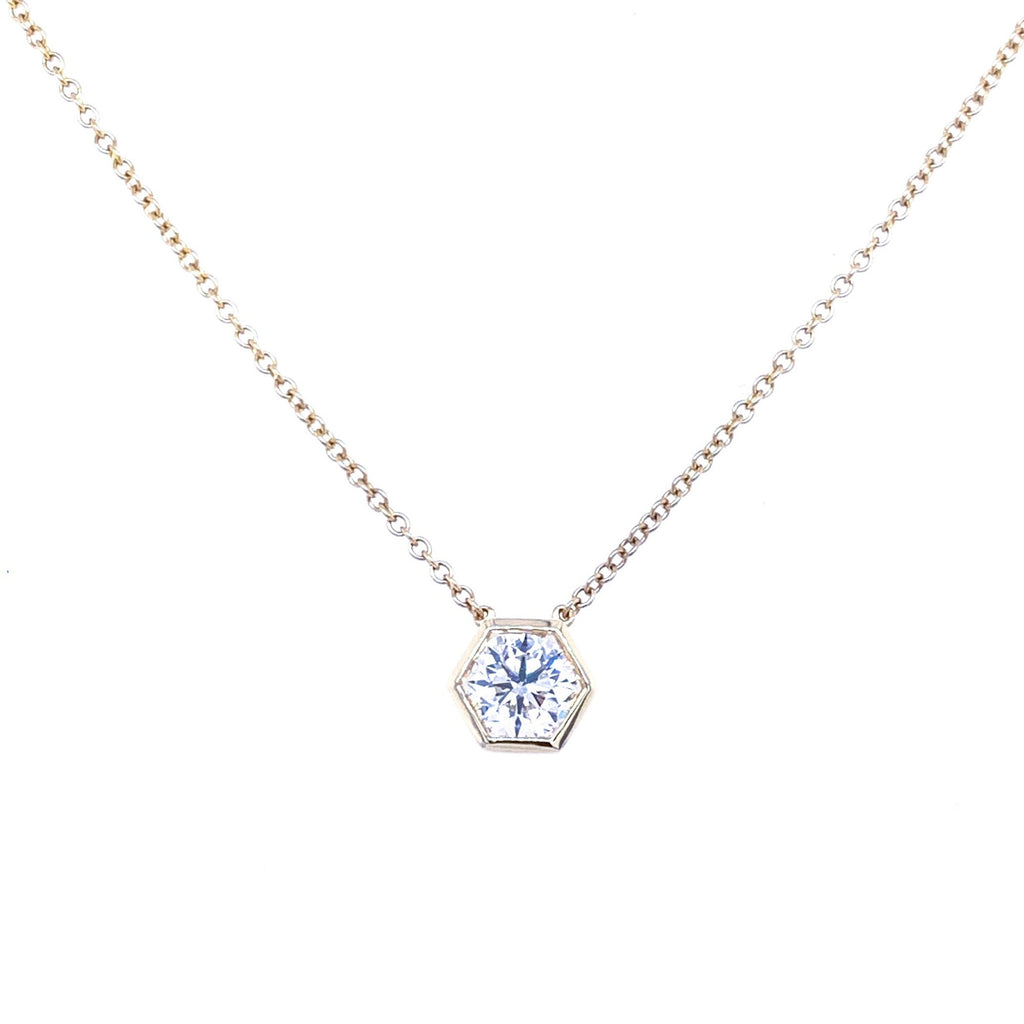 Harmony & Balance' Hexagon Diamond Pendant