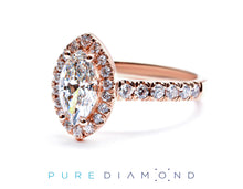 Marquise Rose Gold Halo