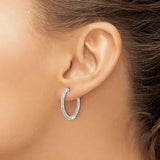 Lab Diamond Inside Out Hoops Earrings 1.50 ct