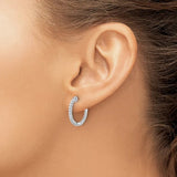 Lab Diamond Inside Out Hoops Earrings 0.50 ct