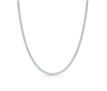 Tennis Diamonds Necklace 14K White Gold - EF VS2 10.82 CTW