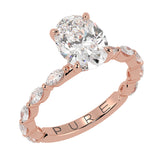 Stunning Oval Cut Diamond Engagement Ring