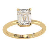 Clean Lines & Brilliance: Lab-Grown Emerald Cut Diamond Solitaire Ring