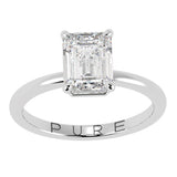 Clean Lines & Brilliance: Lab-Grown Emerald Cut Diamond Solitaire Ring