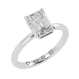 Clean Lines & Brilliance: Lab-Grown Emerald Cut Diamond Solitaire Ring
