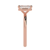 Clean Lines & Brilliance: Lab-Grown Emerald Cut Diamond Solitaire Ring