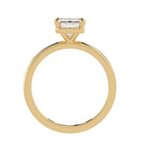 Clean Lines & Brilliance: Lab-Grown Emerald Cut Diamond Solitaire Ring