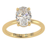 Hidden Halo Oval Brilliant Cut