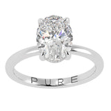 Hidden Halo Oval Brilliant Cut