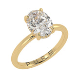 Hidden Halo Oval Brilliant Cut