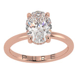 Hidden Halo Oval Brilliant Cut