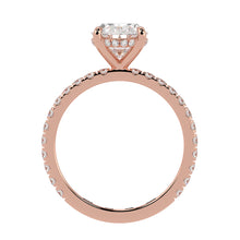 Hidden Halo Oval Brilliant Cut French Cut Pavè