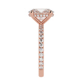 Hidden Halo Oval Brilliant Cut French Cut Pavè