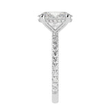 Hidden Halo Oval Brilliant Cut French Cut Pavè