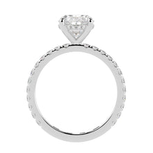 Hidden Halo Oval Brilliant Cut French Cut Pavè