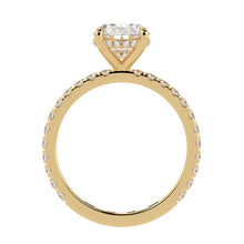 Hidden Halo Oval Brilliant Cut French Cut Pavè