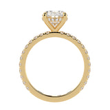 Hidden Halo Oval Brilliant Cut French Cut Pavè