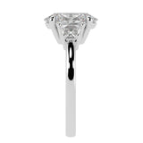 Two-Tone Oval Cut Diamond Three Stone Engagement Ring