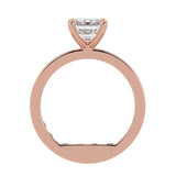 Eagle Claw Emerald Cut Diamond Solitaire Engagement Ring