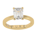 Eagle Claw Emerald Cut Diamond Solitaire Engagement Ring