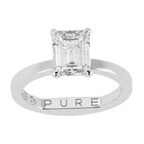 Eagle Claw Emerald Cut Diamond Solitaire Engagement Ring