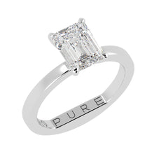 Eagle Claw Emerald Cut Diamond Solitaire Engagement Ring