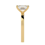 Eagle Claw Emerald Cut Diamond Solitaire Engagement Ring