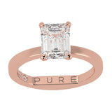 Eagle Claw Emerald Cut Diamond Solitaire Engagement Ring