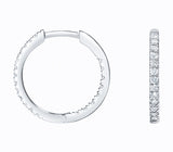 Lab Diamond Inside Out Hoops Earrings 5.00 ct