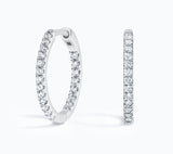 Lab Diamond Inside Out Hoops Earrings 5.00 ct