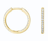Lab Diamond Inside Out Hoops Earrings 5.00 ct