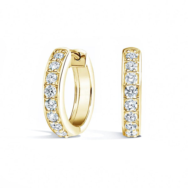 Lab Diamond Huggie Earrings 0.35 ct