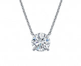 Round Cut Lab Grown Diamond Pendant 2ct.tw