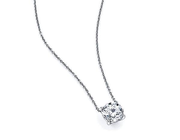 Round Cut Lab Grown Diamond Pendant 1ct.tw
