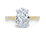 Two-Tone Oval Cut Diamond Engagement Ring