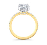 Two-Tone Oval Cut Diamond Engagement Ring