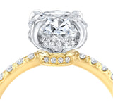 Two-Tone Oval Cut Diamond Engagement Ring