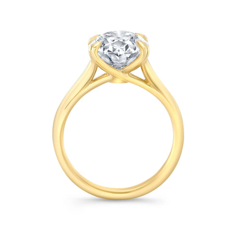 Oval Brilliant Cut Diamond Solitaire Engagement Ring