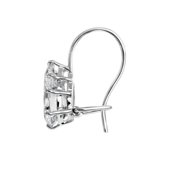 Clarity Diamond™ Side Pear Diamond French Wire Earrings