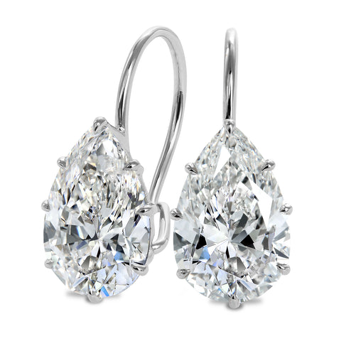 Clarity Diamond™ Pear Diamond French Wire Earrings