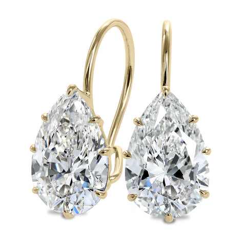 Clarity Diamond™ Pear Diamond French Wire Earrings
