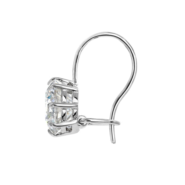 Clarity Diamond™ Side Round Diamond French Wire Earrings