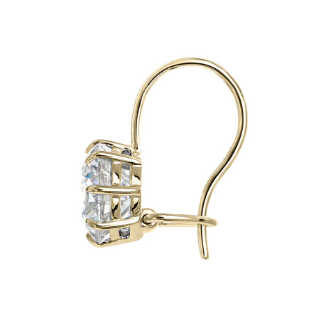 Clarity Diamond™ Side Round Diamond French Wire Earrings