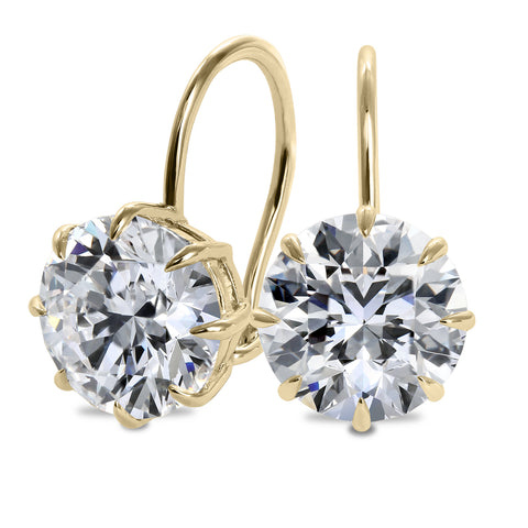 Clarity Diamond™ Round Diamond French Wire Earrings