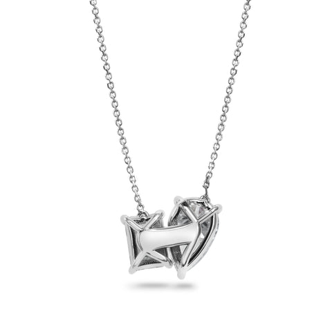 Clarity Diamond™ Back Pear and Emerald Diamond Toi et Moi Pendant