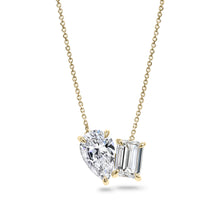 Clarity Diamond™ Pear and Emerald Diamond Toi et Moi Pendant