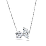Clarity Diamond™ Round and Marquise Diamond Toi et Moi Pendant